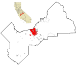 Fresno County California Incorporated and Unincorporated areas Fresno Highlighted